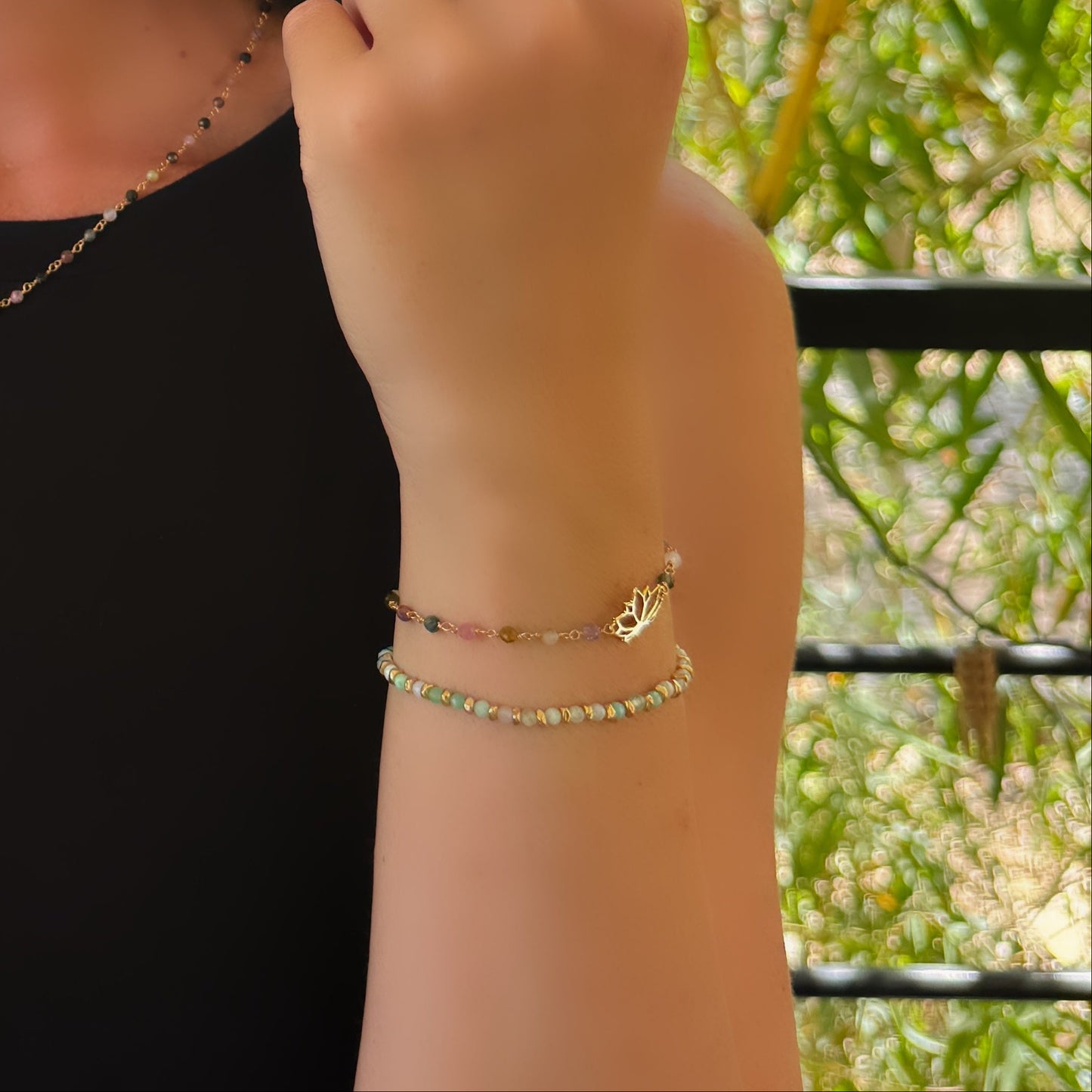 Lotus Tourmaline Bracelet