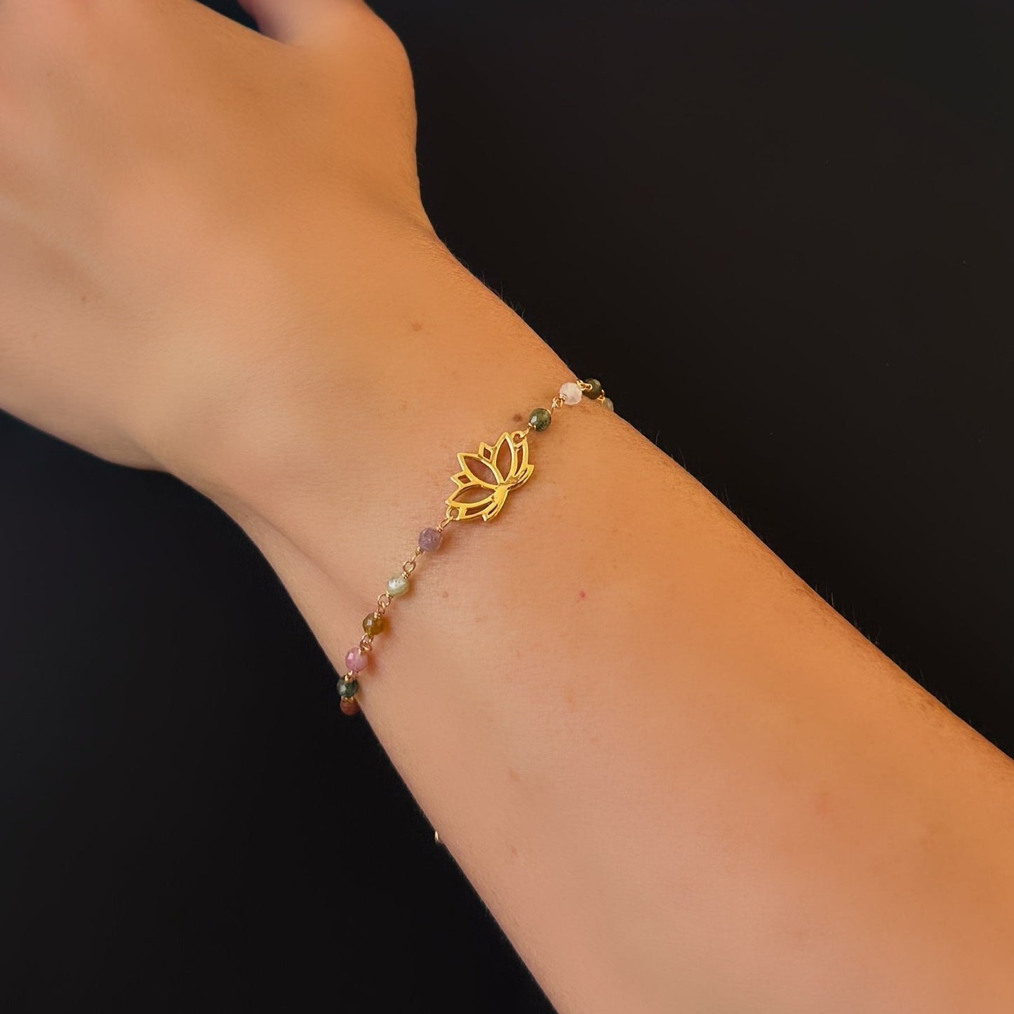 Lotus Tourmaline Bracelet