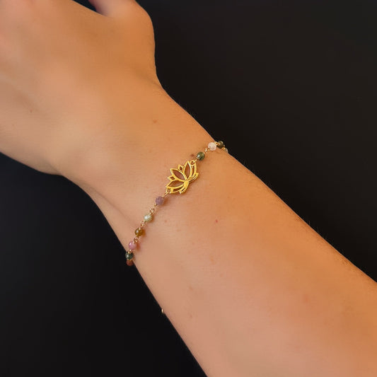 Lotus Tourmaline Bracelet