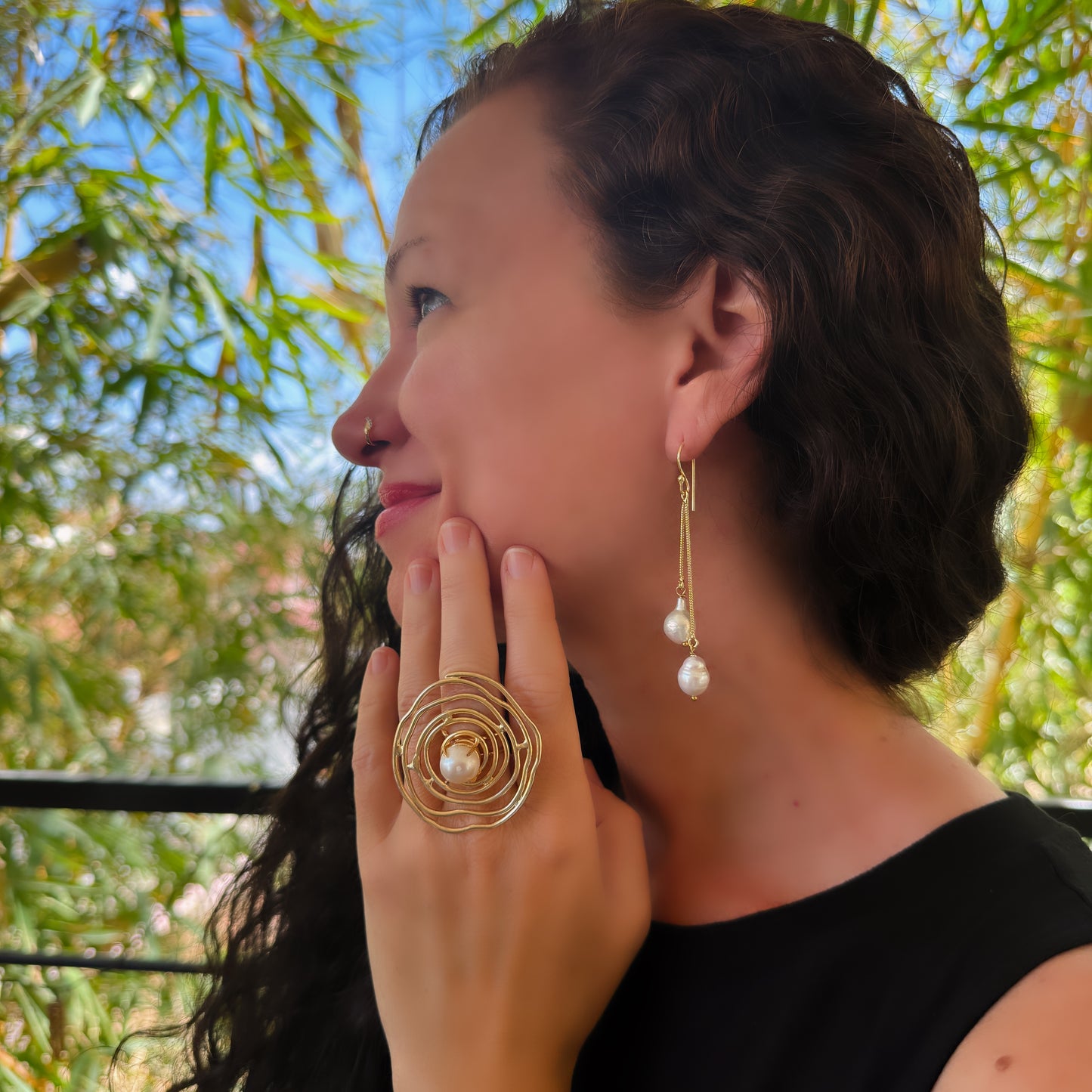 Pearl Droplets Earrings