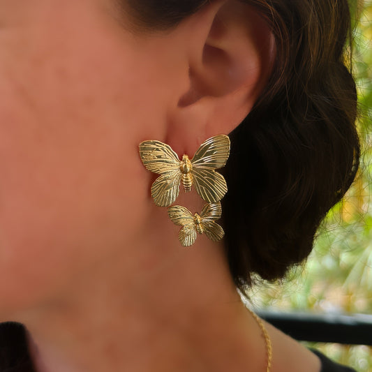 Double Butterfly Earrings