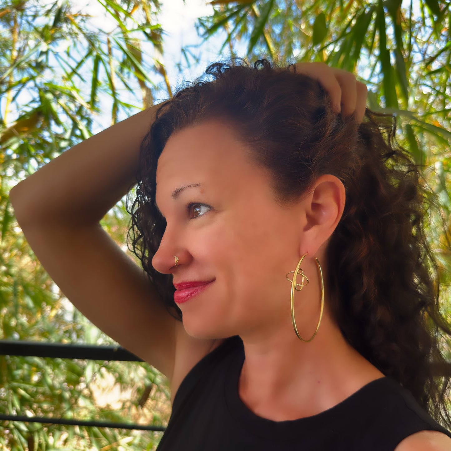 Globe Hoop Earrings