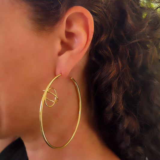 Globe Hoop Earrings
