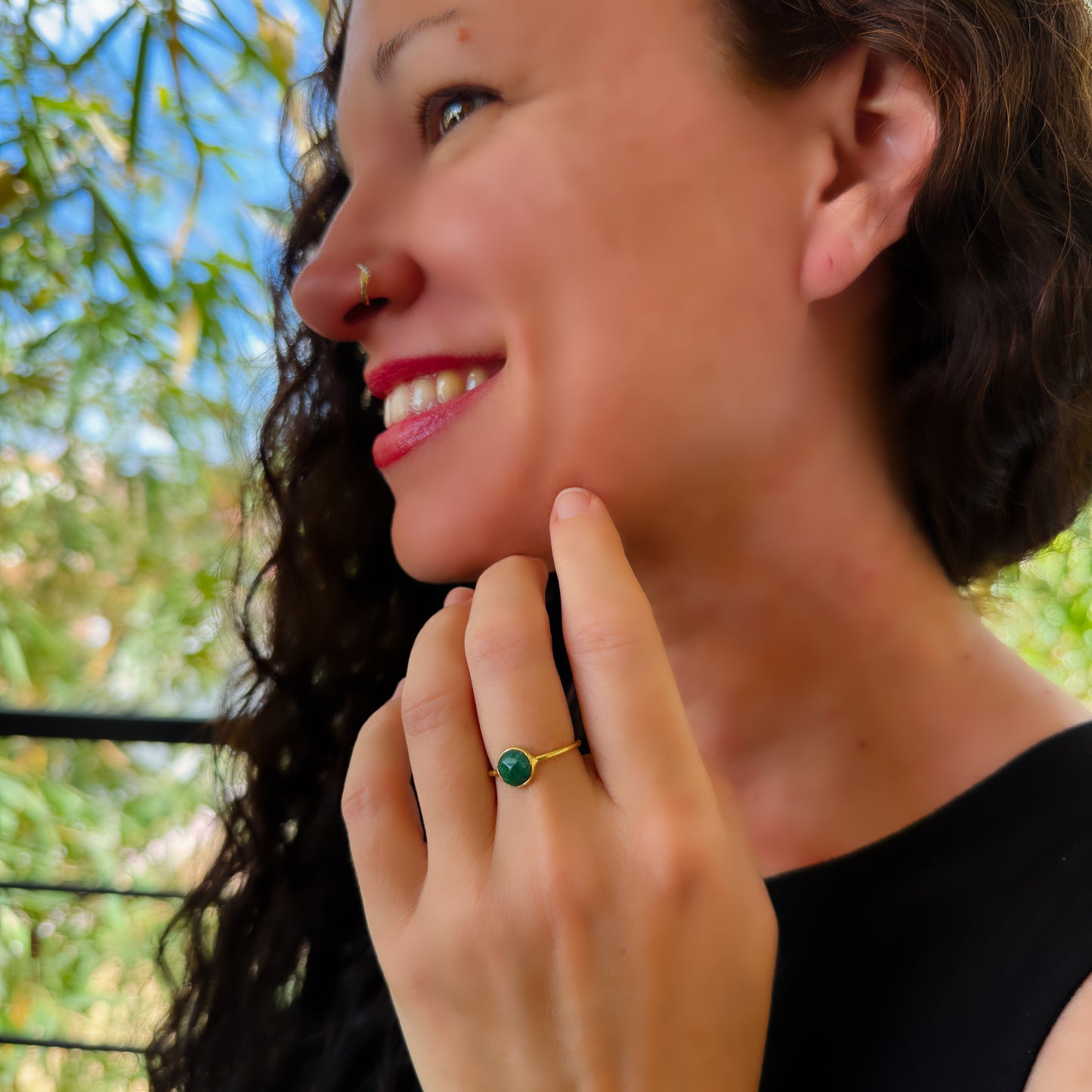 Graceful Green Ring
