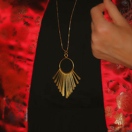 Brass Waterfall Necklace