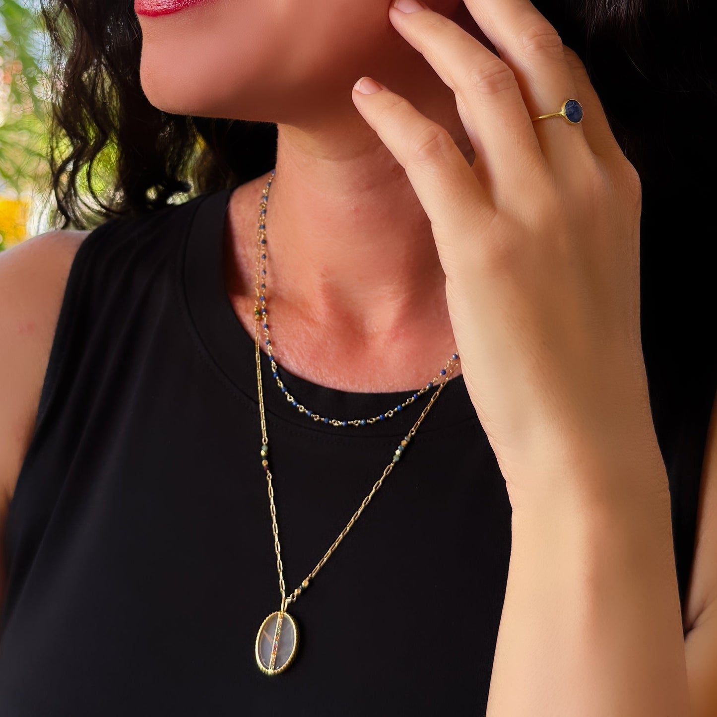 Rose Quartz Charm Necklace