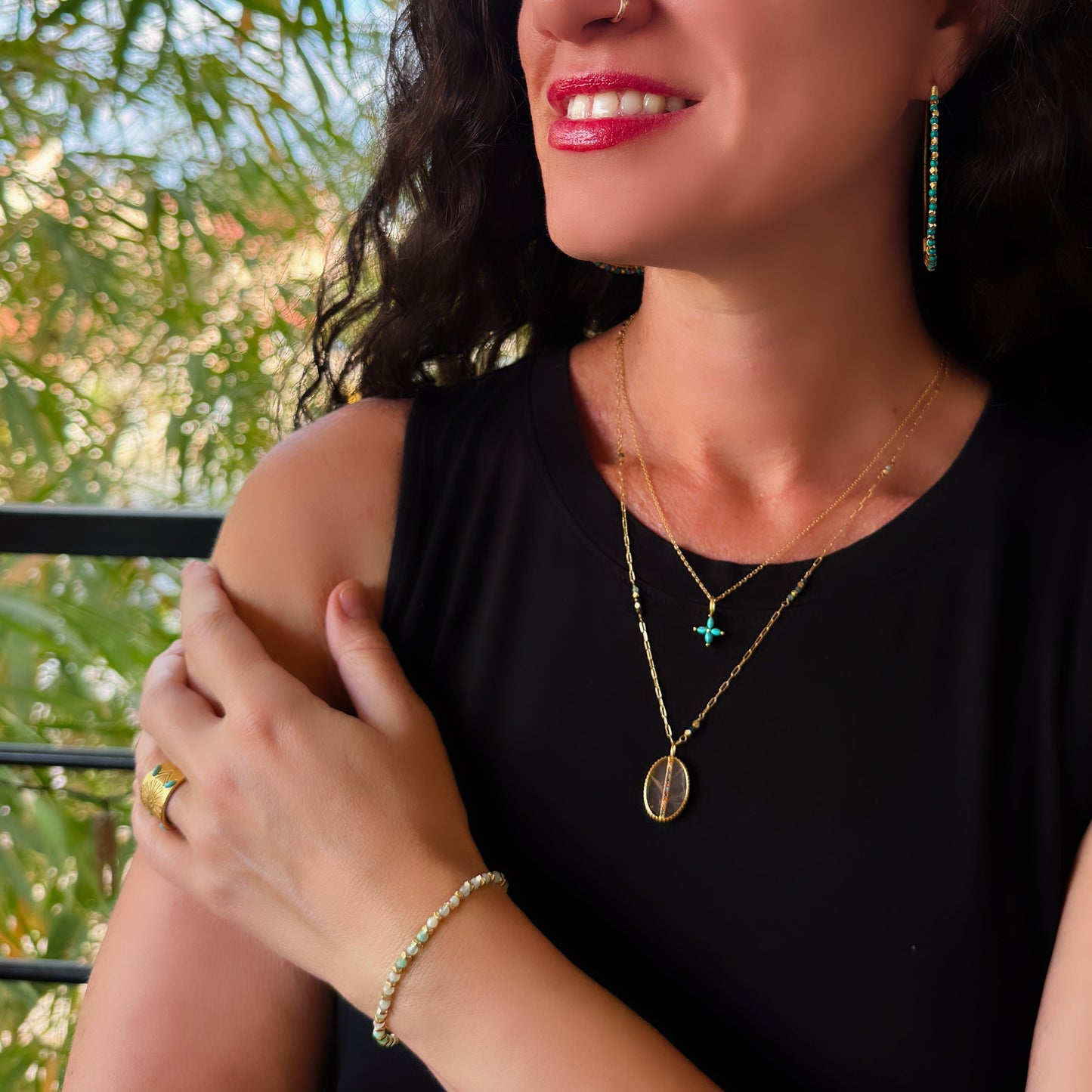 Turquoise Flower Necklace