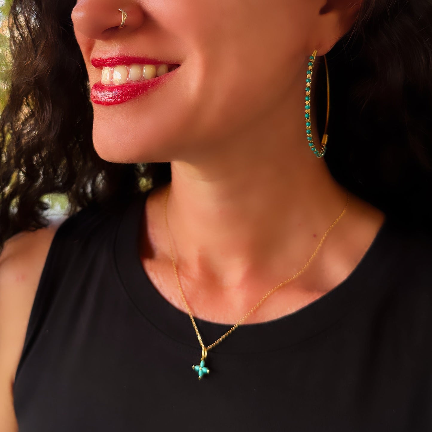 Turquoise Flower Necklace