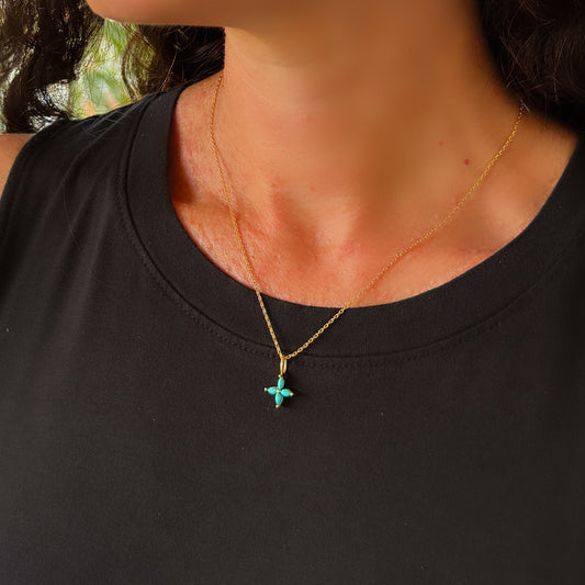 Turquoise Flower Necklace