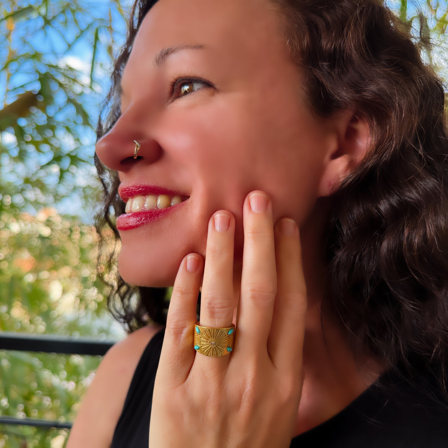 Turquoise Evil Eye Ring