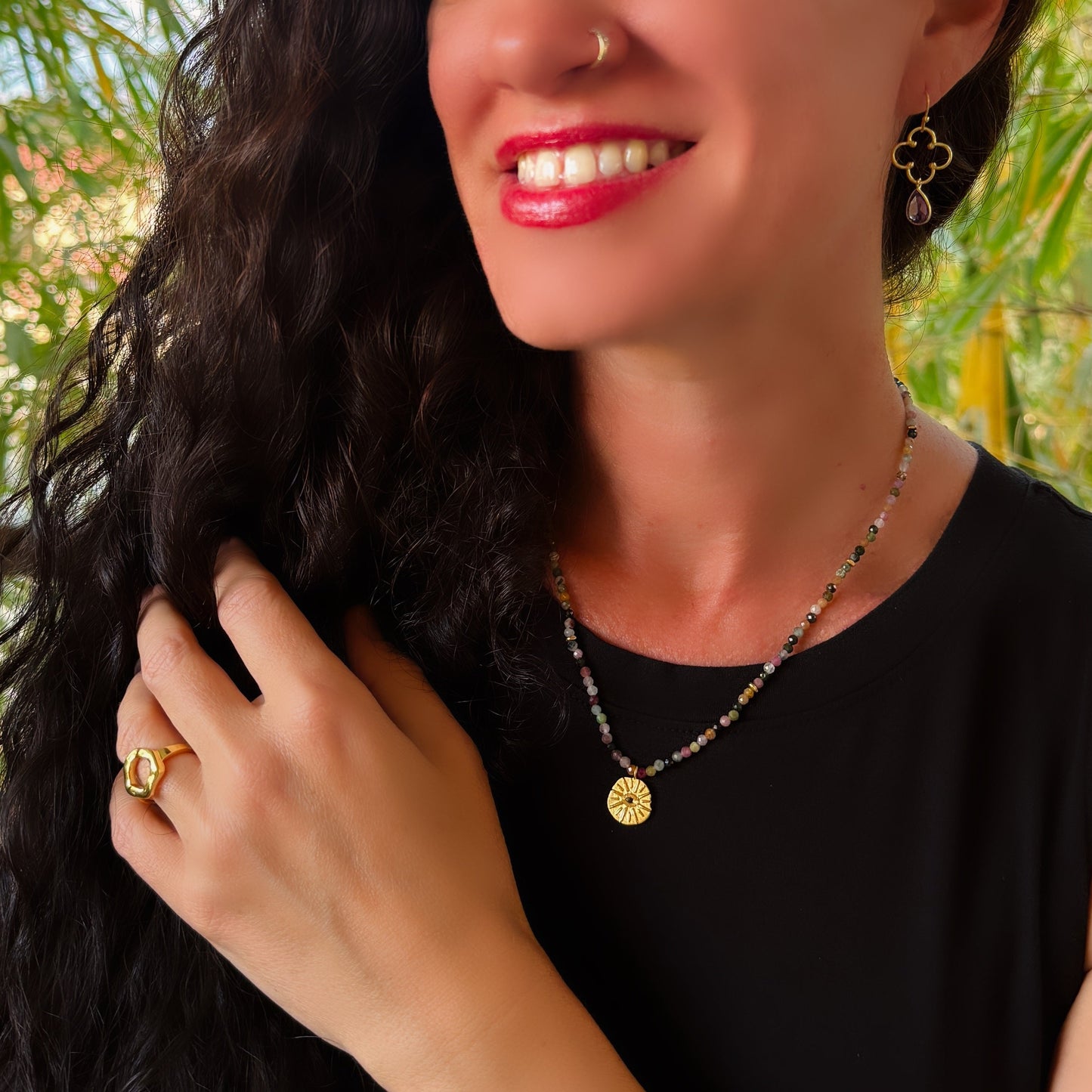 Evil Eye Tourmaline Necklace