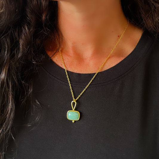 Cabochon Amazonite Necklace