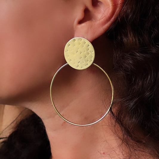 Hammered Circle Earrings
