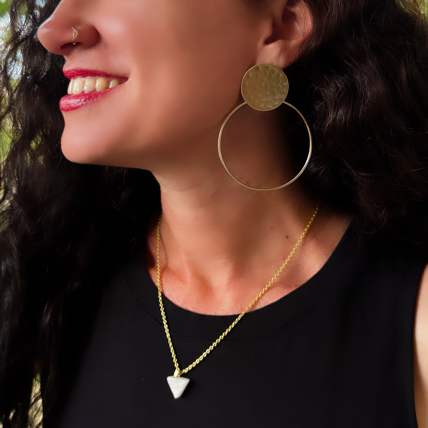 Hammered Circle Earrings