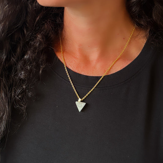 Triangle Moonstone Necklace