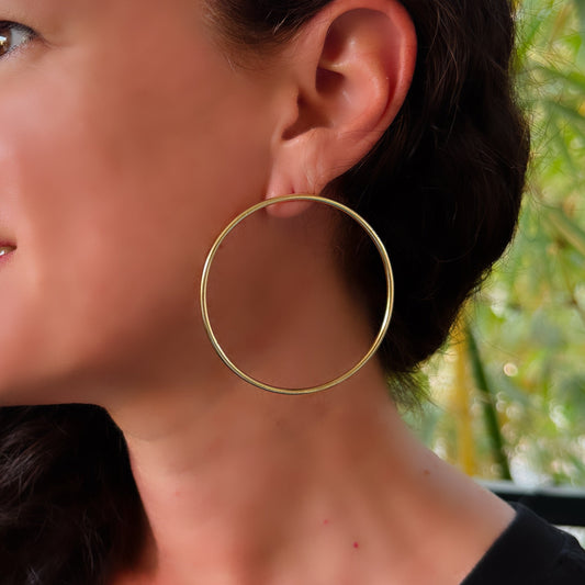 Stud Full Moon Earrings