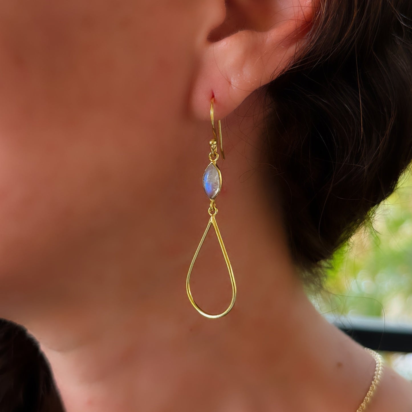Moonstone Teardrop Earrings