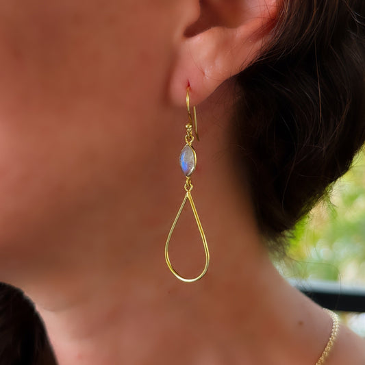 Moonstone Teardrop Earrings