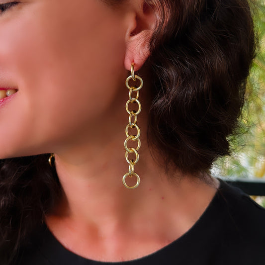 Multi Circle Dangle Earrings