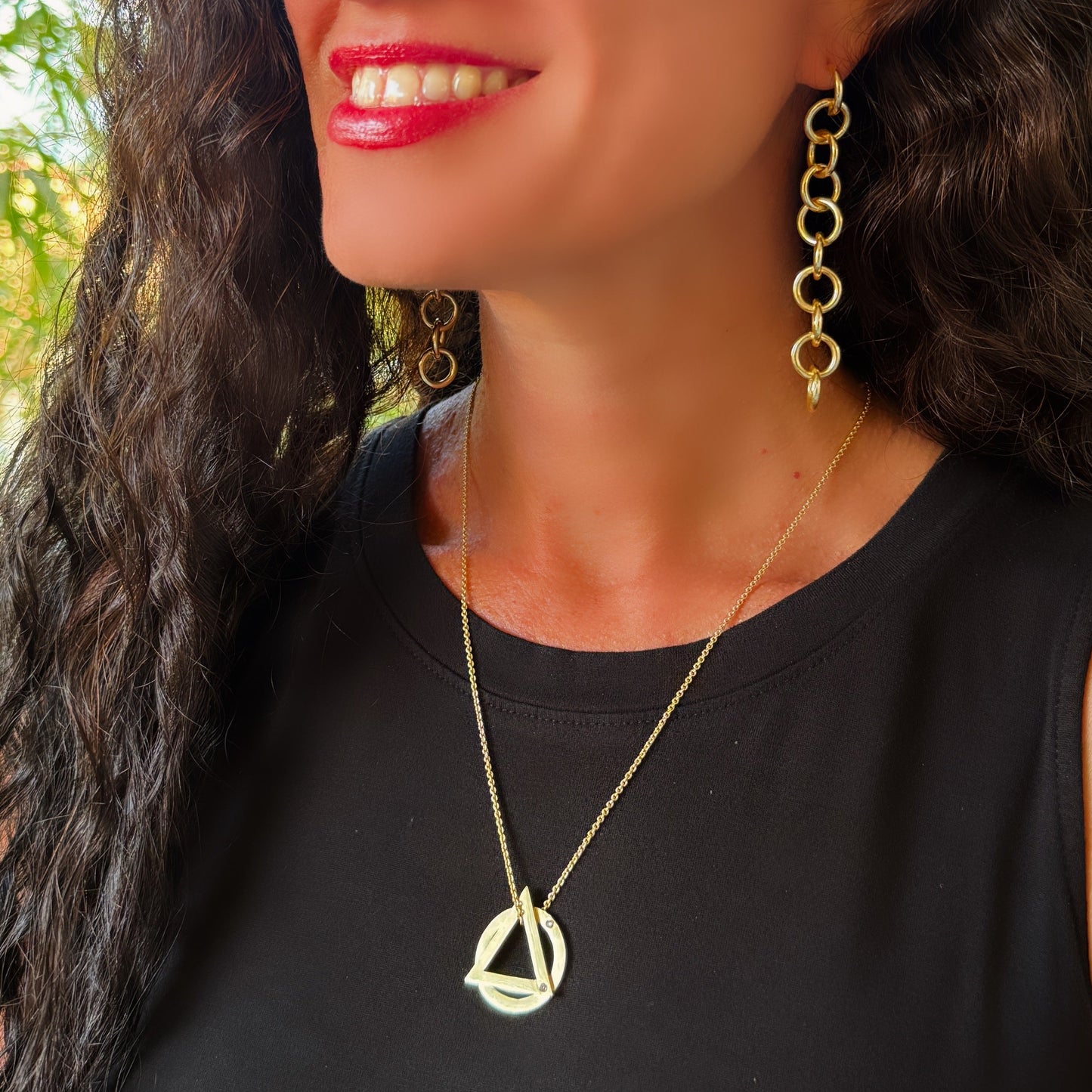 Triangle Circle Necklace